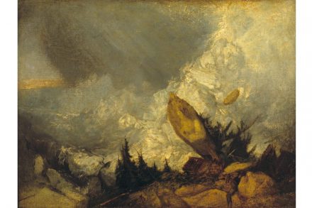 Joseph Mallord William Turner, The Fall of an Avalanche in the Grisons, ca. 1810. Öl auf Leinwand, 135 x 166 cm, © Tate, London, 2019.