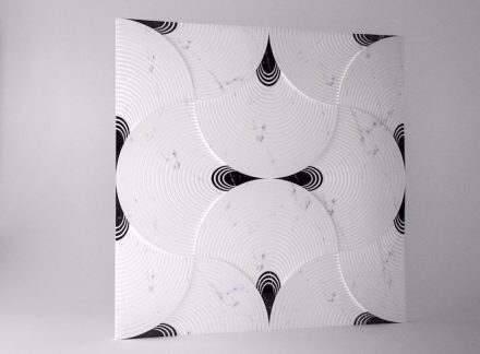 Citco Privé 2019: marble wall „Voile“ (350 x 350 cm).