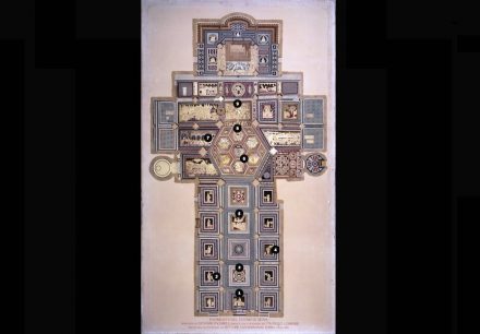 The floor with the marble-works.