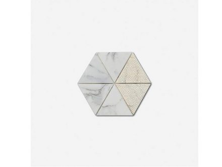 Mosaic Collection: „Taj Mahal“, Marble Calacatta with Gold.