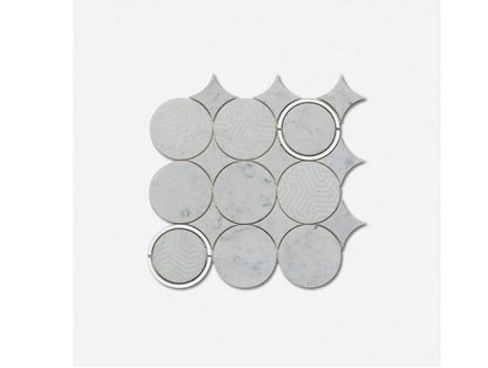 Mosaic Collection: „Ephesus“, Marble Carrara with Silver.