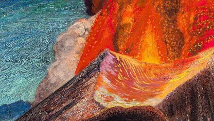 Eruption of the Paricutín (detail), Dr. Atl. Museo Nacional de Arte, INBA.