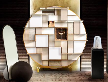 Arte nel Design: bookshelf „Mondrian”.