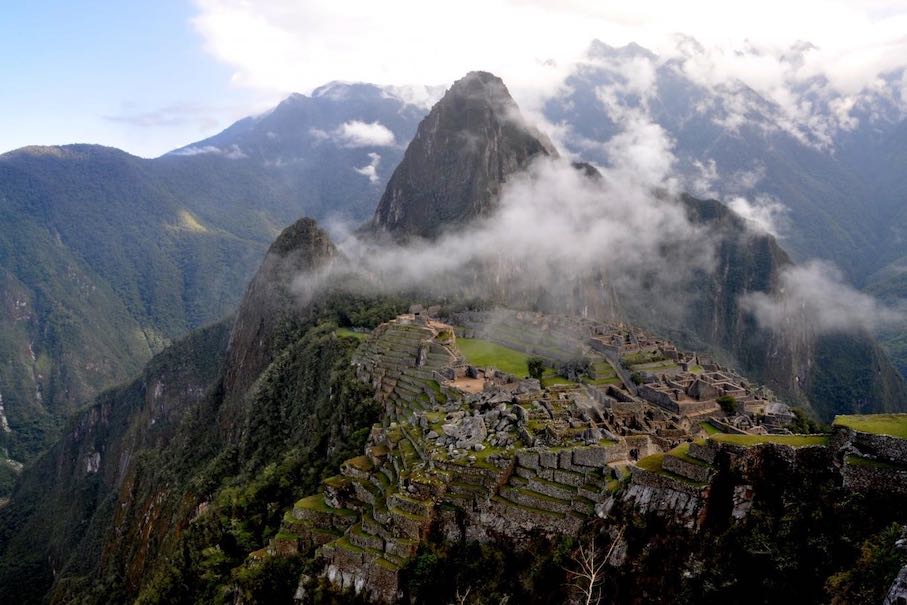 Machu Picchu: ancient Incan sanctuary intentionally built on an underlying network of tectonic faults and fractures