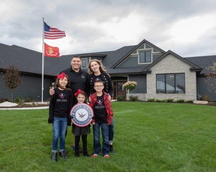 Chad Watson, his wife Jilian and the children.