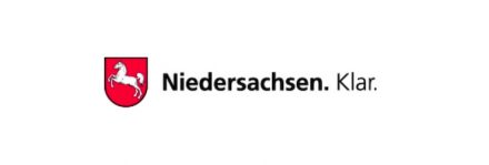 Logo und aktueller Slogan des Bundeslandes Niedersachsen.
