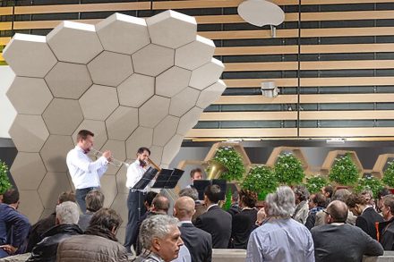 Die Konzertmuschel auf der Messe Rocalia. Foto: Messe
