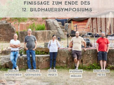 Poster zur Finissage des 12. Bildhauersymposiums im Schweinstal.