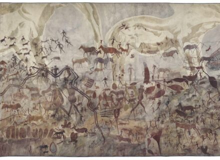 Joachim Lutz, „Große weiße Elefanten, Tiere und Menschen in vielen Schichten“, abgezeichnet 1929 in Ruchera, Simbabwe. Copyright: Frobenius-Institut/Peter Steigerwald