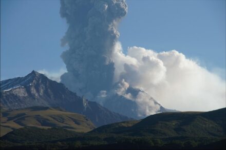 Shiveluch volcano in Kamchatka. Source: Michael Krawczynski, Washington University in St. Louis