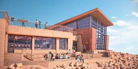 Rendering of the Pikes Peak Summit Visitor Center.