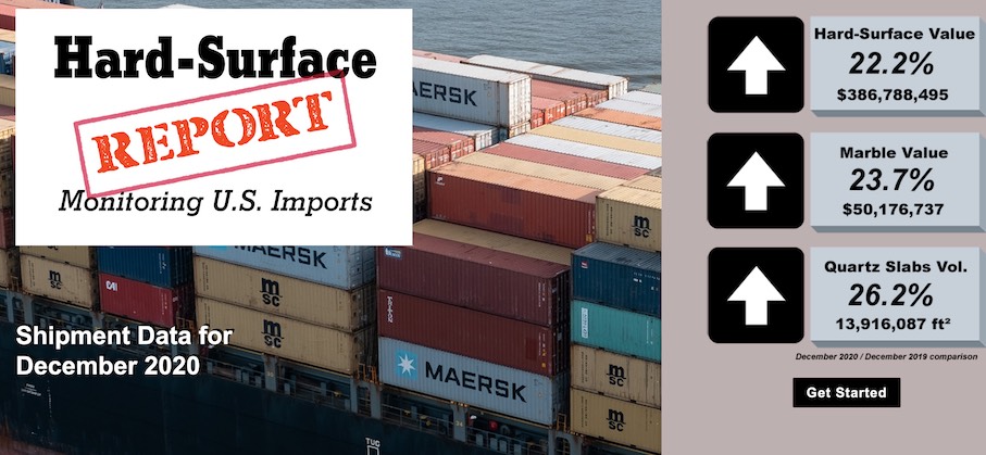 Stoneupdate has published the data of the United States’ stone imports and exports in December 2020