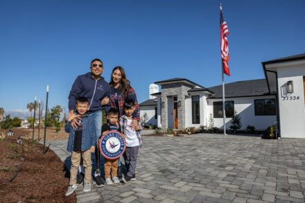 Josue Barron with wife and children.