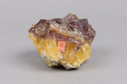 Fluorit mit Quarz, Fundort: Annaberg, Breite: 5,8 cm, aus Werners Sammlung. Foto: TU Bergakademie Freiberg / Susanne Baldauf