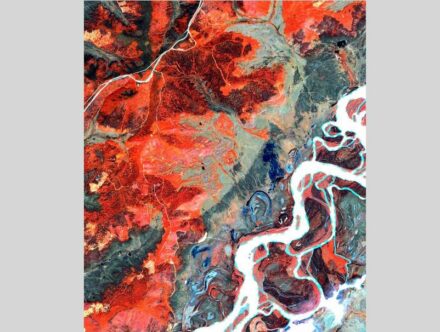 The Bonanza Creek Experimental Forest near Fairbanks, Alaska covers an area north of the Tanana River and south of the Parks Highway, roughly in the center of this image. Credit: Veronika Döpper