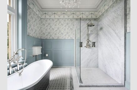 Bathroom by interior designers Lewis Knox.