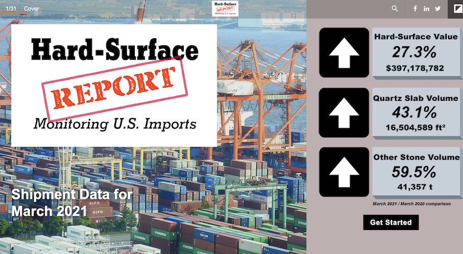 Stoneupdate has published the data of the United States’ stone imports and exports in March 2021