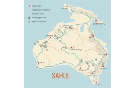 Revealing the Indigenous super-highways of ancient Australia. Source: Australian Research Council Centre of Excellence for Australian Biodiversity and Heritage (CABAH).