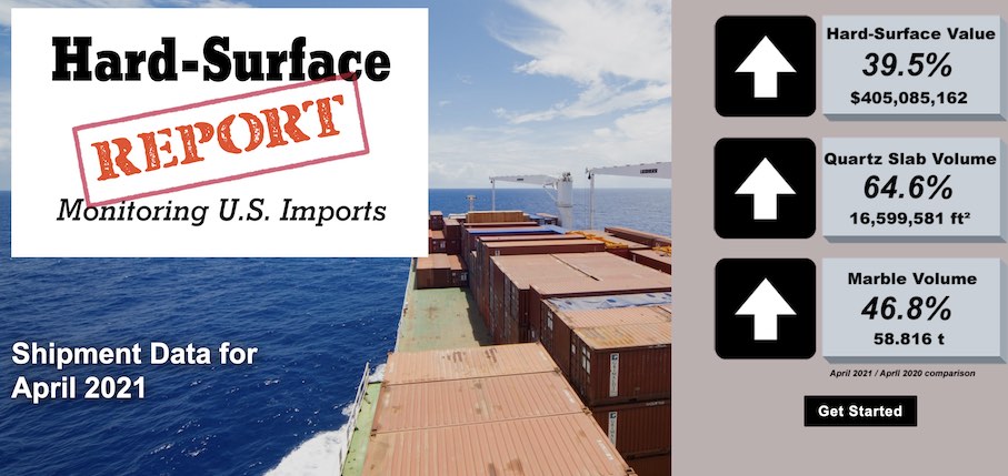 Stoneupdate has published the data of the United States stone imports and exports in April 2021