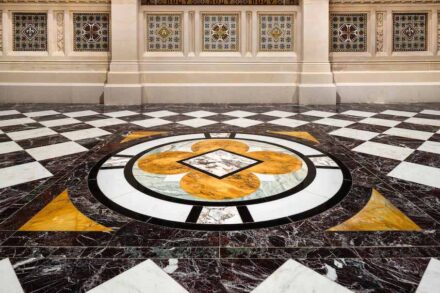 The 2020 Grande Pinnacle Award went to to Rugo Stone for their work on the Trinity Church Wall Street in New York City.