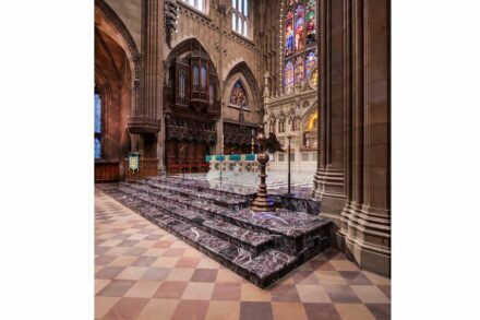The 2020 Grande Pinnacle Award went to to Rugo Stone for their work on the Trinity Church Wall Street in New York City.