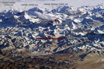 The Himalayan Mountain Range as seen from the international Space Station. Photo: Nasa, Jan Derk/ Wikimedia Commons