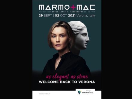 Plakatkampagne Marmomac 2021.