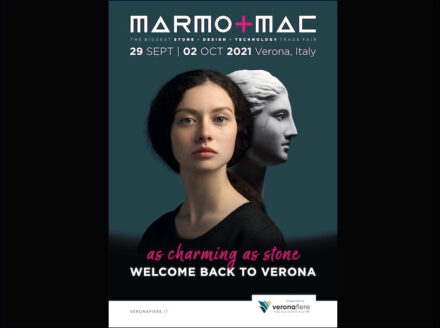Plakatkampagne Marmomac 2021.