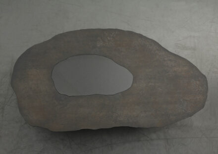 Wonmin PARK: Plain Cuts, Stone & Steel, Low Table.