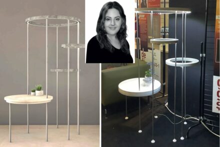 Canan Hande Göçmen, Gökmer Mermer: company „Luminous“ combines a side table with rings of light.
