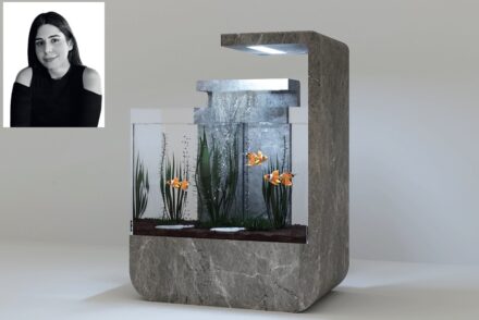 Esra Yücetürk, Haz Marble company: in “Luna“, the natural stone brings naturalness to the aquarium.