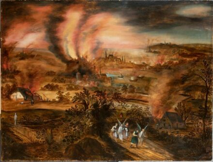 Joos de Momper II (1564 -1635): “Lot and his daughters fleeing Sodom and Gomorrah“. Musée de Flandre Cassel / Wikimedia Commons