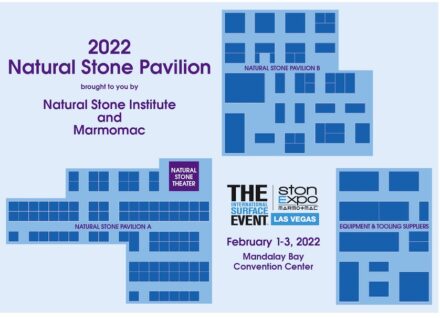 Floor plan of the new Natural Stone Pavilion at TISE 2022. Source: Natural Stone Institute