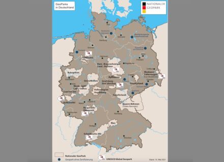 Die nationalen Geoparks in Deutschland.