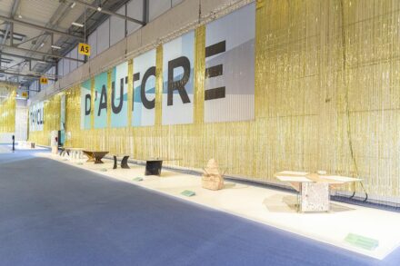 Presentation of “Tavoli d’Autore” at Marmomac 2021.