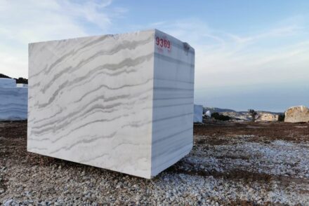 Calacatta Bianco Dolomite or Zebrino Dolomite, from Dereli company.