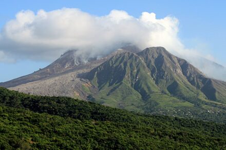 A volcano from the homonymous Caribbean island.
