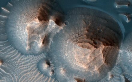 This image shows several craters in Arabia Terra. Source: NASA/JPL-Caltech/University of Arizona