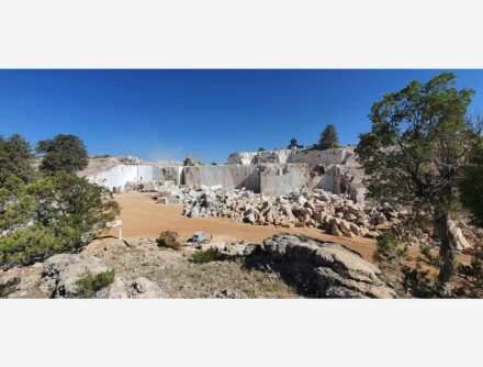 Quarry of the Coastal Gray limestone from Turkish Silkarstone.