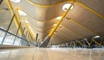 Mistral marble as flooring in the Terminal 4 of Madrid-Barajas airport.