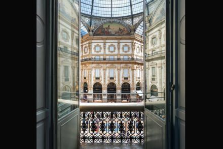 Blick vom Hotel in die Galleria Emanuele II.