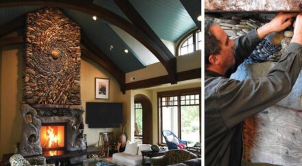 Residential - Single Family: Memories Surround Me, Spokane, WA. Company: Ancient Art of Stone, Cowichan Bay, British Columbia, Canada.