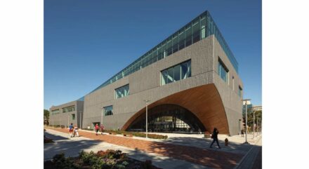 Commercial Exterior: Charles Library at Temple University, Philadelphia, PA. Company: Coldspring, Cold Spring, MN.