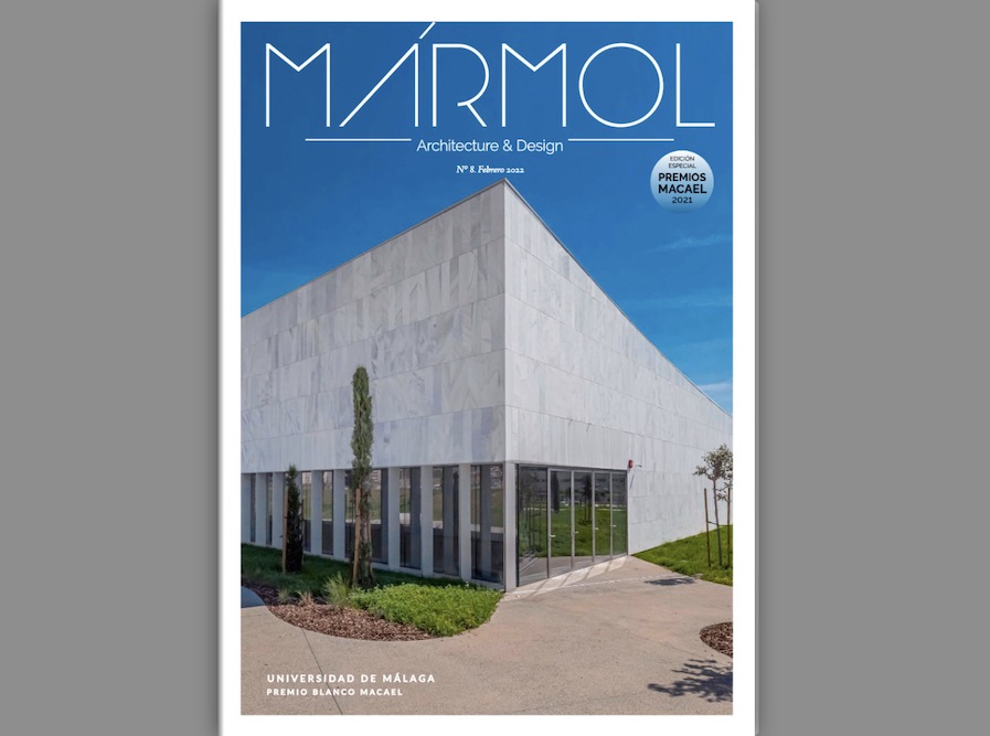Macael Marble used for the extension of the Málaga university is one of the topics in the association’s “Mármol” magazine (Spanish)