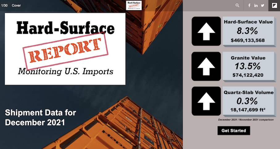 Stoneupdate has published the data of the United States‘ stone imports and exports in December 2021