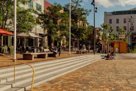 Der neugestaltete Stora torg in Eslöv. Foto: Werner Nystrand