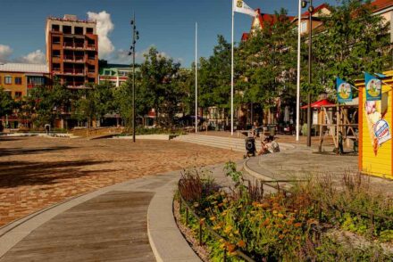 Der neugestaltete Stora torg in Eslöv. Foto: Werner Nystrand