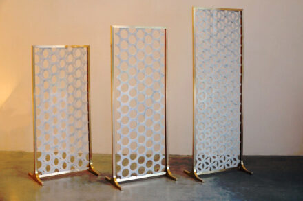 Italian designer Paolo Ulian in cooperation with F65 company: Perforated stone as a variable room divider 