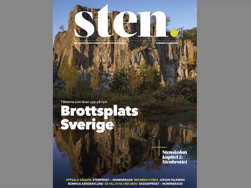 “Sten“, the Swedish stone association’s magazine, presents in its issue 2/2022 the nominations for the country’s coming stone award (Swedish)