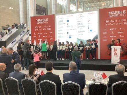 Preisverleihung auf der Marble Izmir Fair 2022.